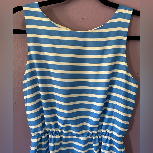 Women’s J.Crew Blue and White Striped Dress Size 0 - Picture 2 of 5